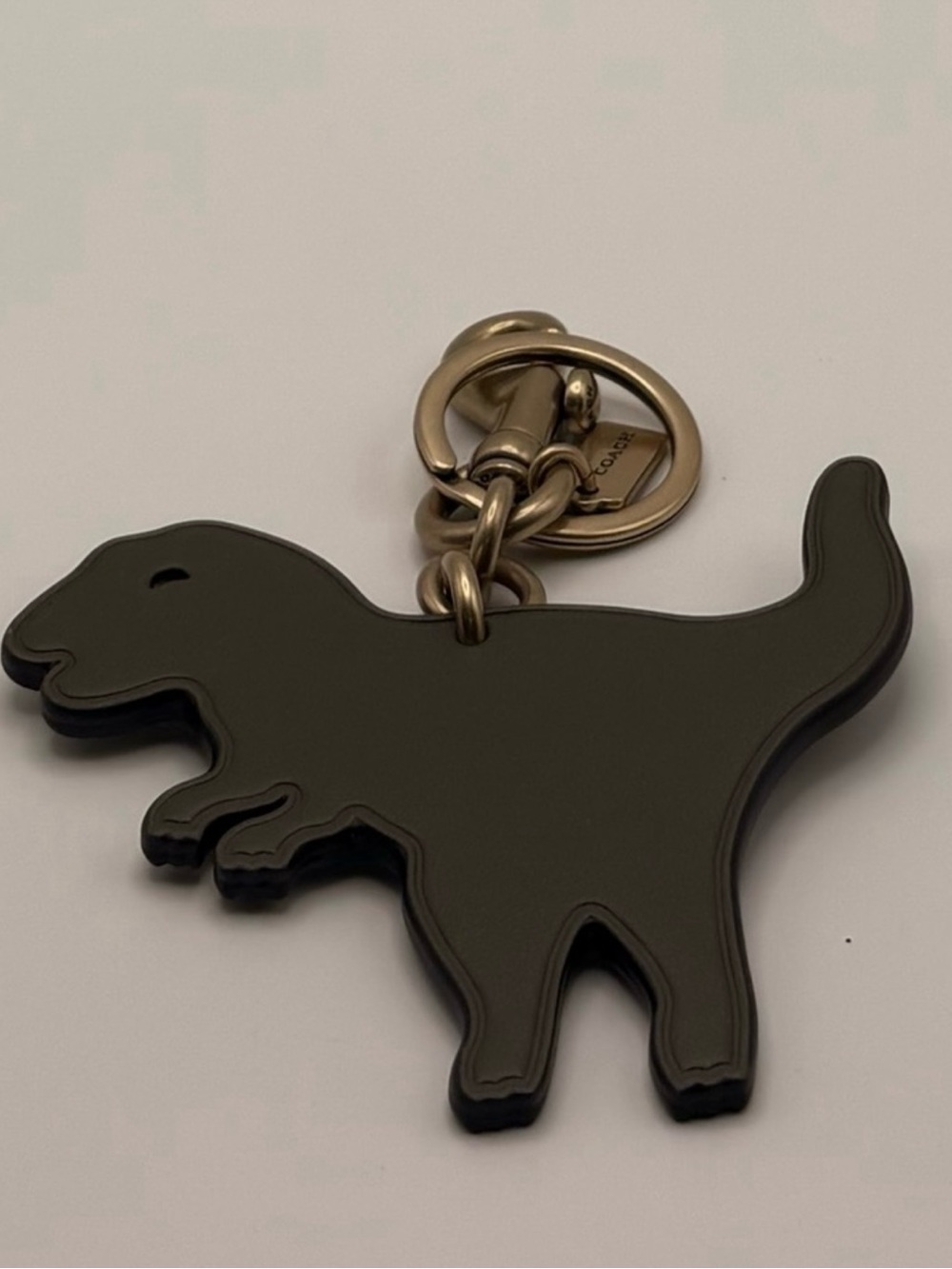 Coach Olive Rexy Bag Charm with Gold Hardware